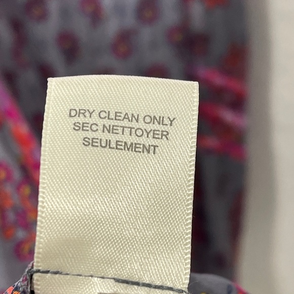 Rebecca Taylor Floral 100% Silk Spaghetti Strap Boho Dress Size 6 - Picture 7 of 9